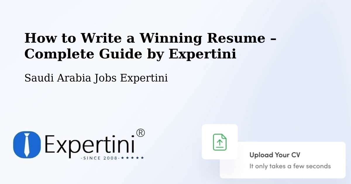 Resume Writing Guide for Job Seekers – Yanbu - Yanbu, Saudi Arabia Jobs Expertini